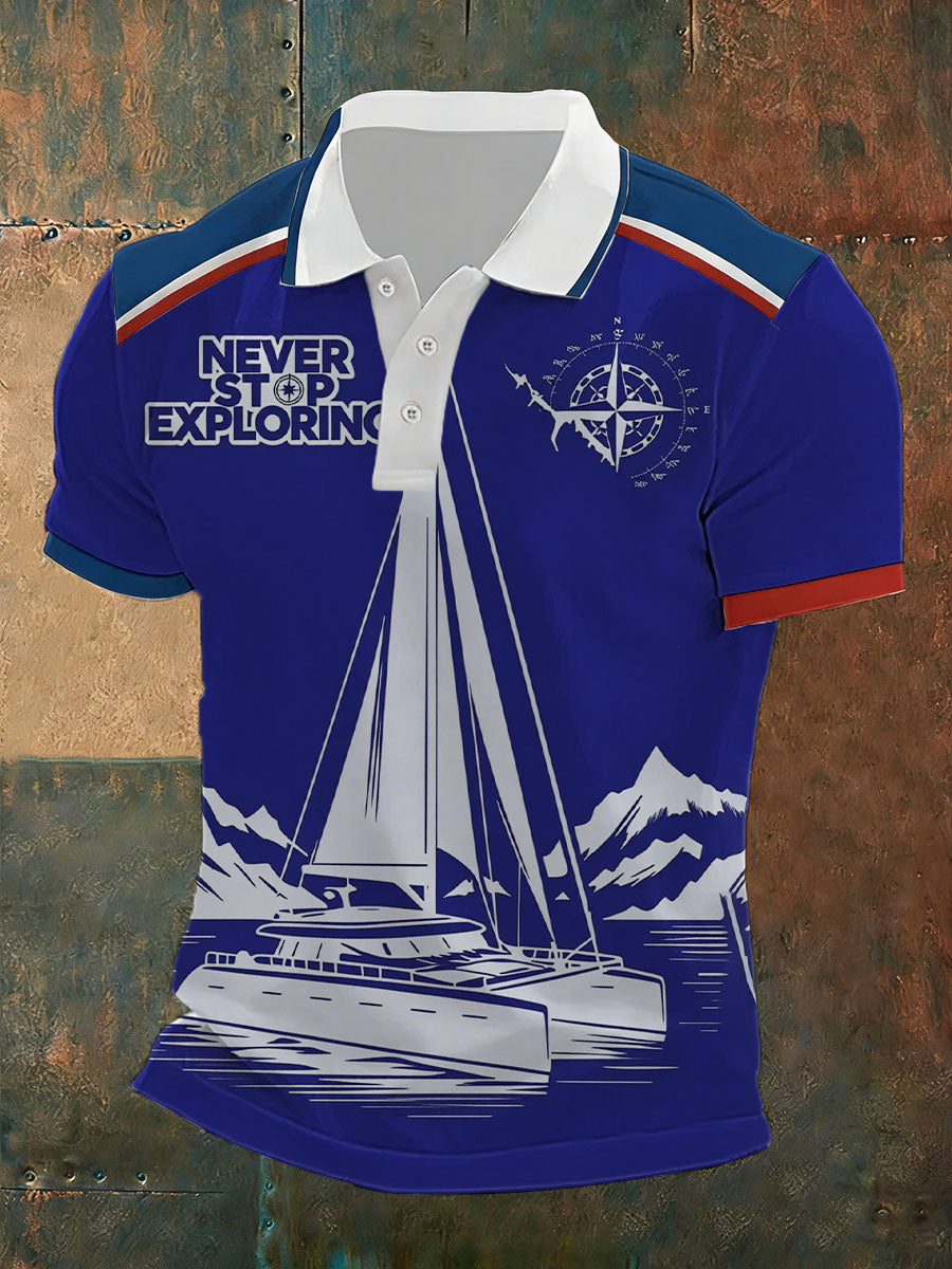 Chemise imprimée Sailing Anchor pour homme