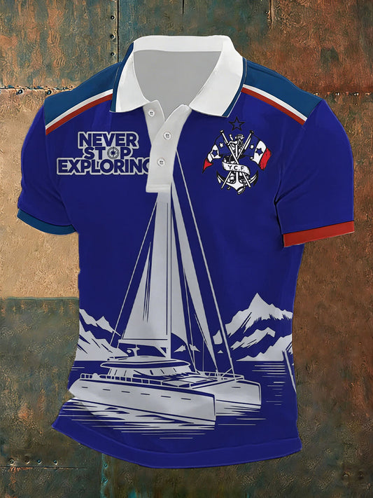 Chemise imprimée Sailing Anchor pour homme