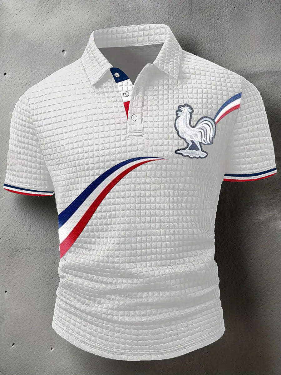 Chemise à manches courtes France Rugby Waffle Homme
