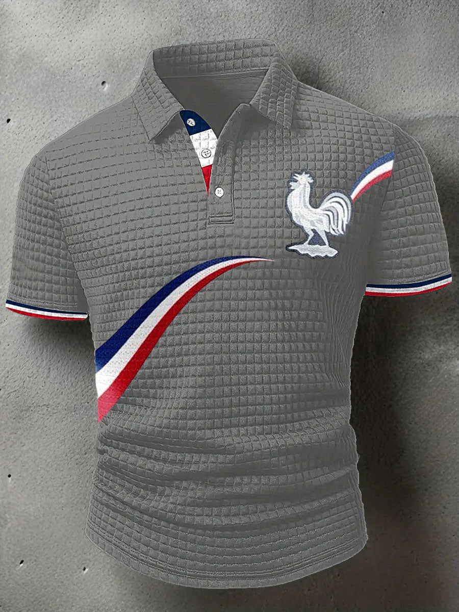 Chemise à manches courtes France Rugby Waffle Homme