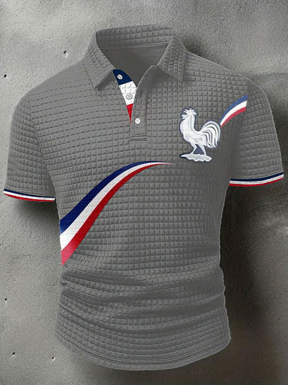 Chemise à manches courtes France Rugby Waffle Homme