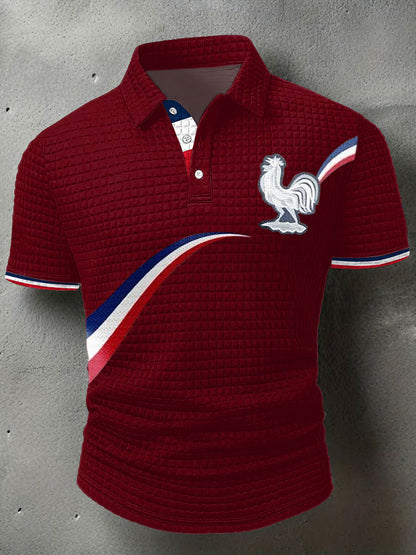 Chemise à manches courtes France Rugby Waffle Homme