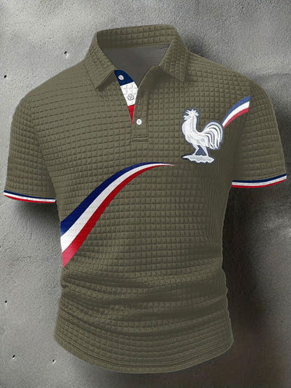 Chemise à manches courtes France Rugby Waffle Homme