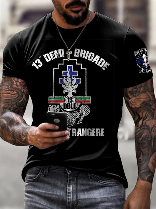Rétro Légion étrangère française 13e demi-brigade T-shirt décontracté