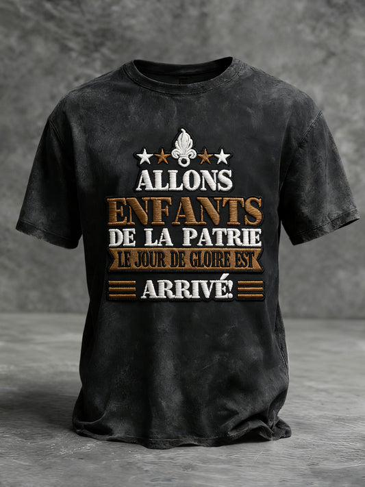 Rétro Français Légion Étrangère Badge Casual Art T-Shirt