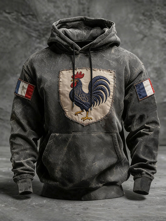 Pull oversize à capuche avec poches Français Le Coq Gaulois Homme