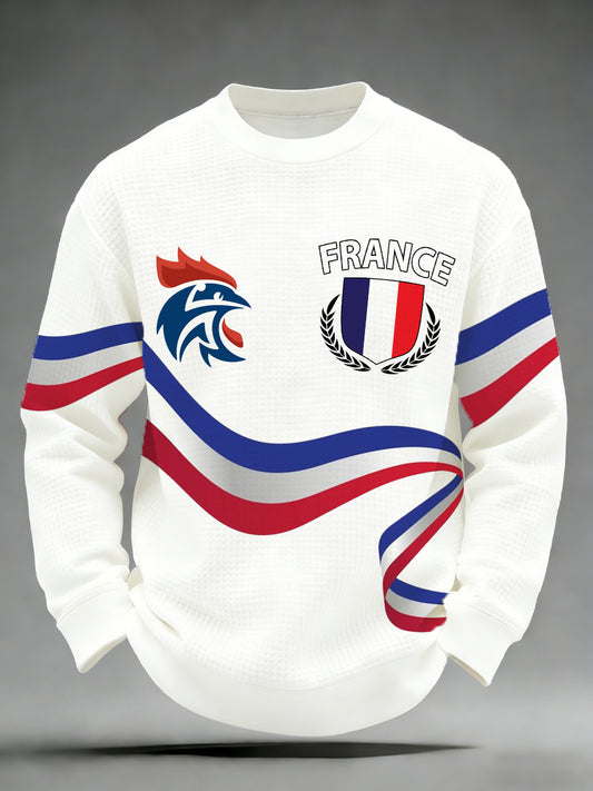 Chemise Homme À Manches Longues Imprimée Style Français