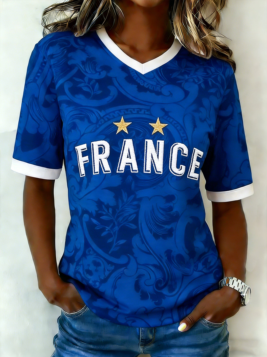 T-shirt à manches courtes Franch Football Femme