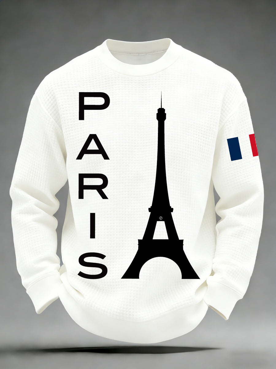 Chemise Homme Manches Longues Avec Imprimé Inspiration Française