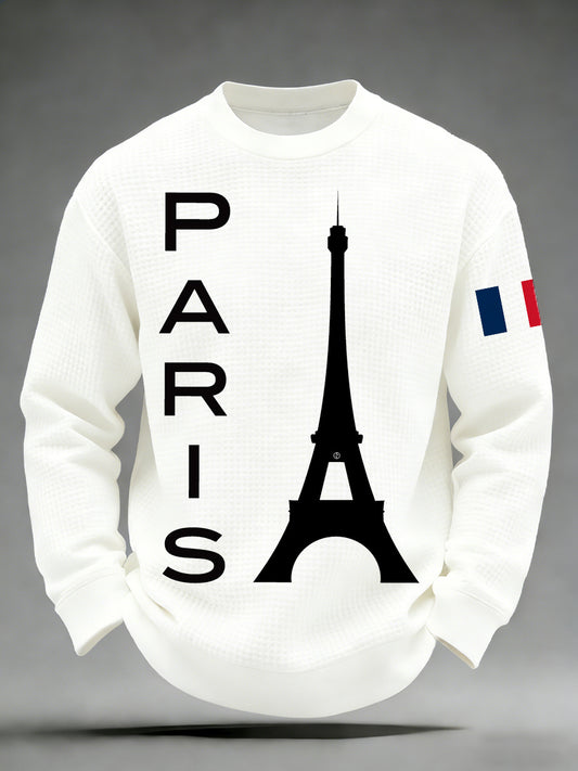 Chemise Homme Manches Longues Avec Imprimé Inspiration Française