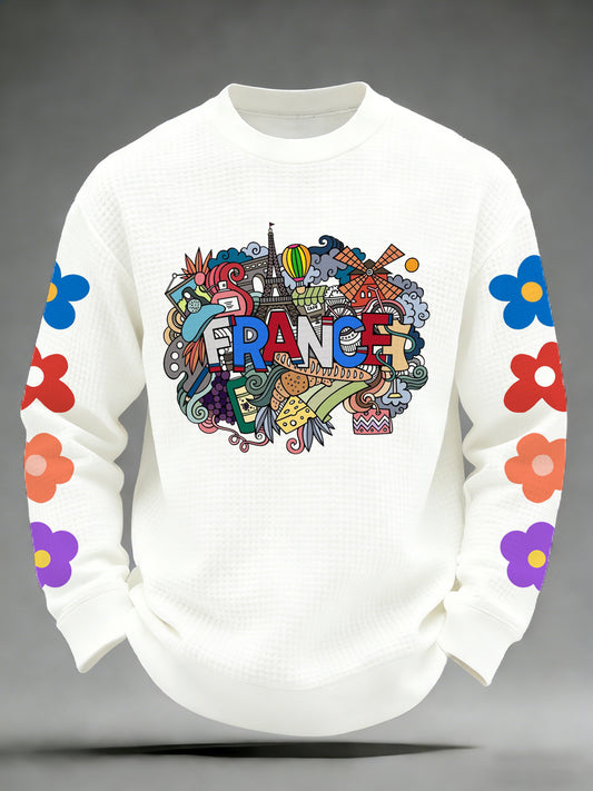 Chemise Homme Manches Longues Avec Imprimé Inspiration Française