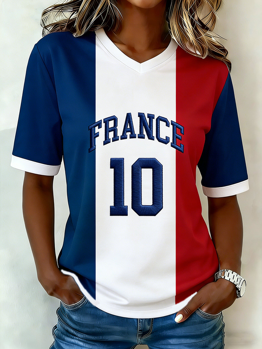 T-shirt à manches courtes Franch Football Femme