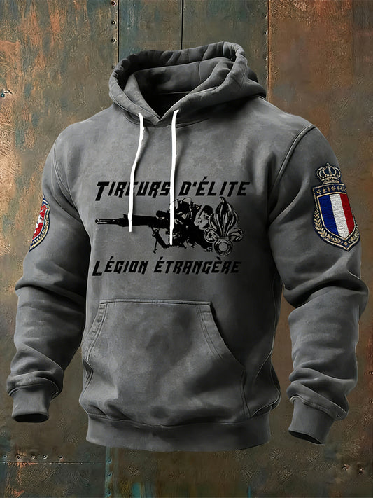 Rétro Légion étrangère française Sniper Régiment Casual Hoodie