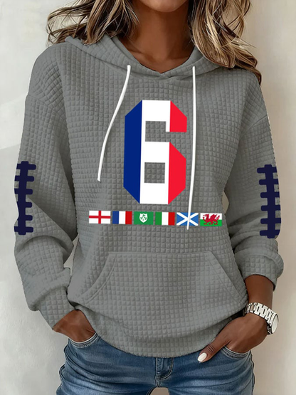 Sweat à capuche France Rugby Grande Taille Femme