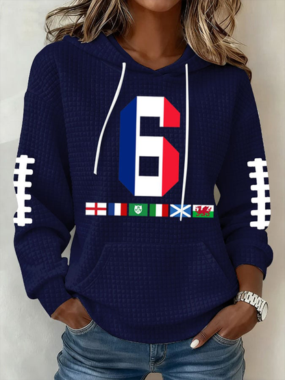 Sweat à capuche France Rugby Grande Taille Femme