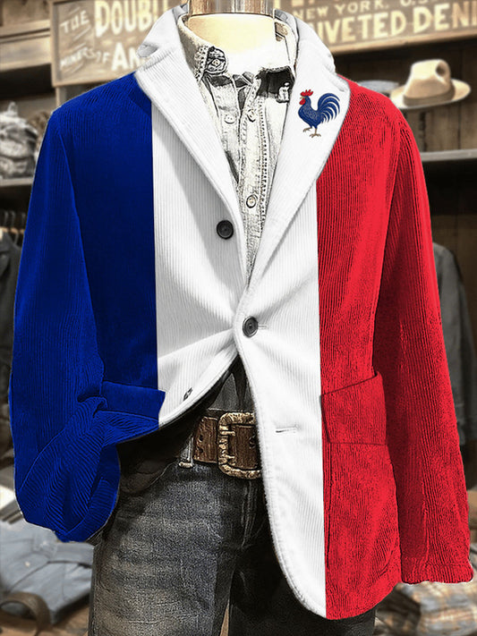Manteau de costume Drapeau Français Le Coq Gaulois Homme