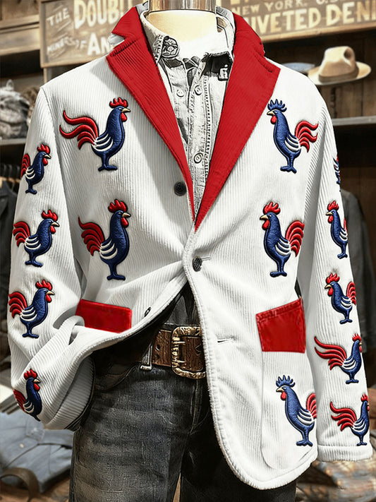 Manteau de costume Drapeau Français Le Coq Gaulois Homme