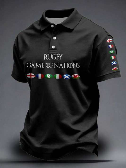 Unisexe 6 Nations Rugby Lover Imprimé Casual Tops