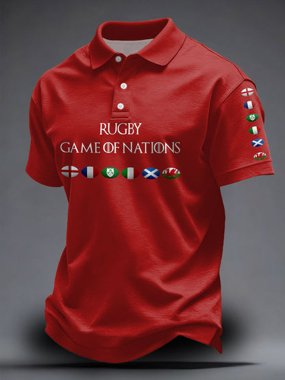 Unisexe 6 Nations Rugby Lover Imprimé Casual Tops