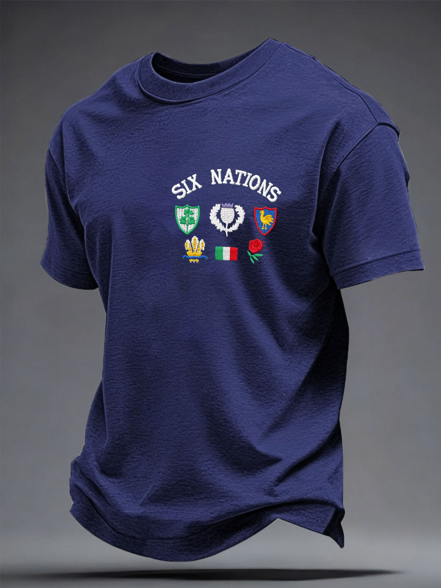 T-shirt Rugby Art Imprimé 6 Nations Homme
