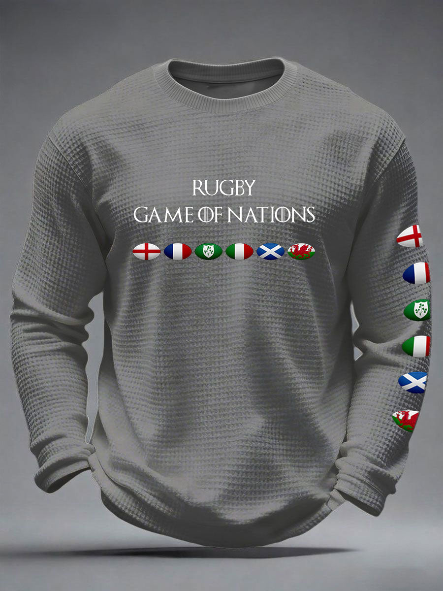 T-shirt imprimé gaufré 6 Nations Rugby Lover pour homme