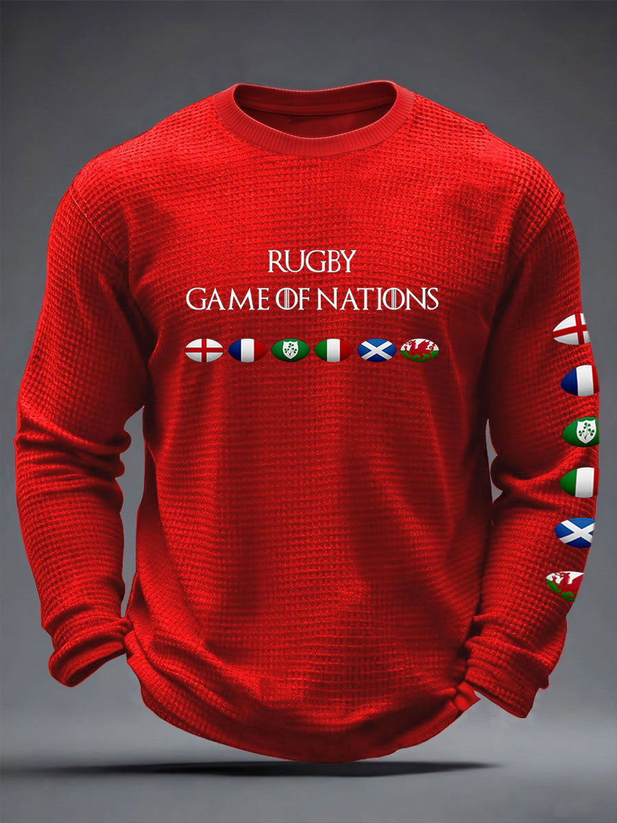 T-shirt imprimé gaufré 6 Nations Rugby Lover pour homme