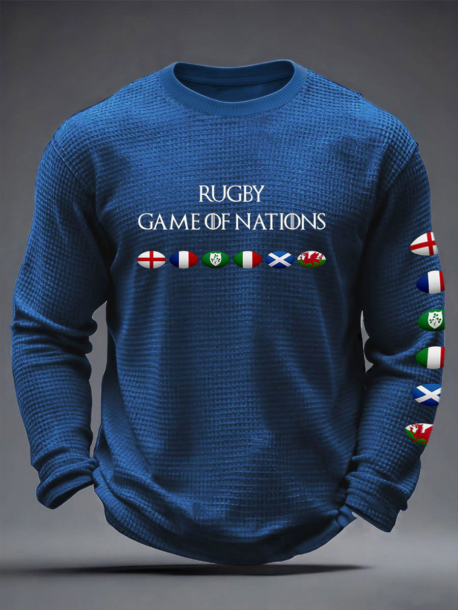 T-shirt imprimé gaufré 6 Nations Rugby Lover pour homme