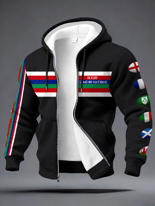 Manteau imprimé Nations of Rugby Lover Homme