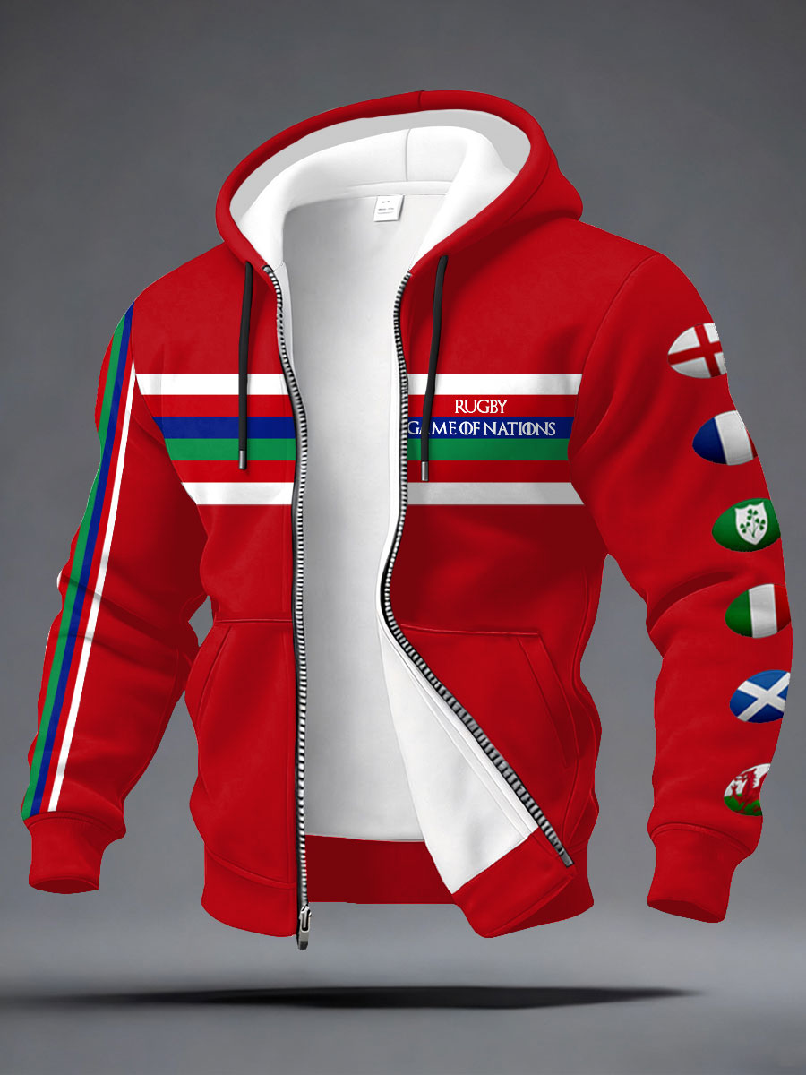 Manteau imprimé Nations of Rugby Lover Homme