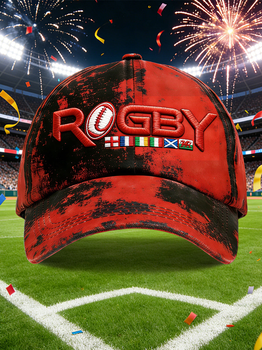 Rugby Six Nations Vintage Imprimer Casual Casquette de sport Casquette de baseball