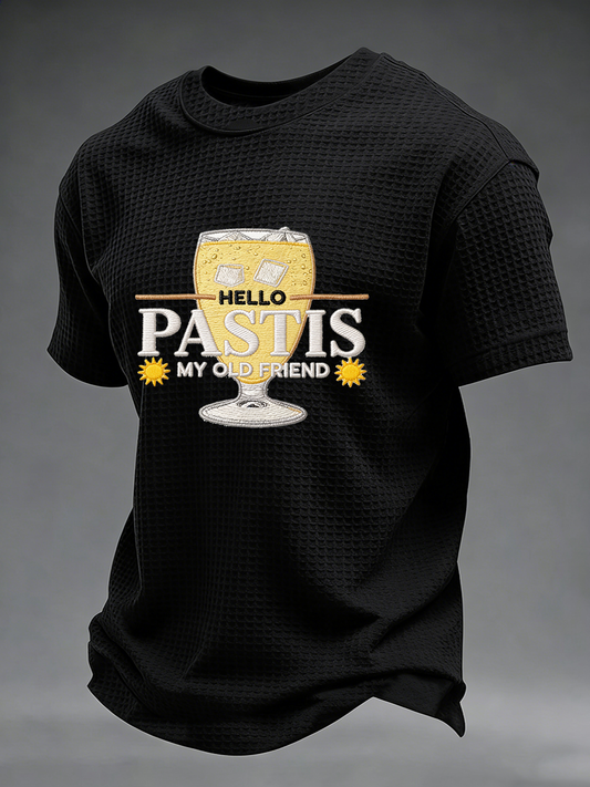 Chandail à manches courtes Hello Pastis My Old Friend Waffle Homme