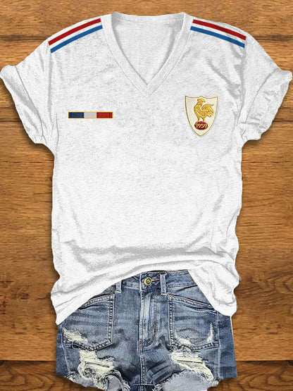T-shirt à manches courtes France Rugby pour femme