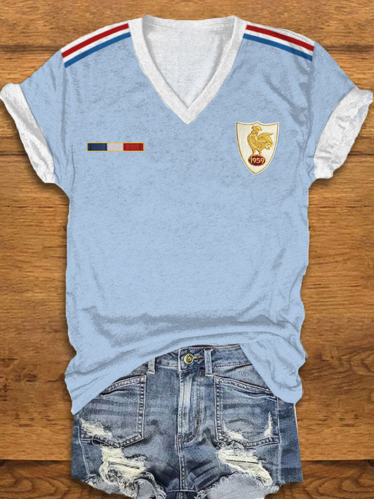 T-shirt à manches courtes France Rugby pour femme