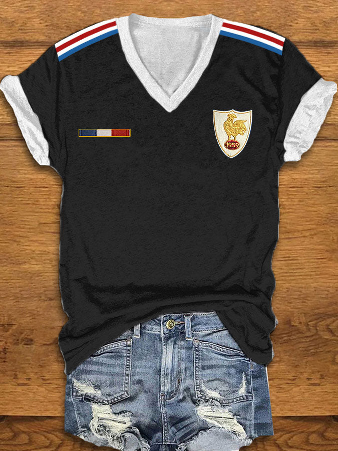 T-shirt à manches courtes France Rugby pour femme