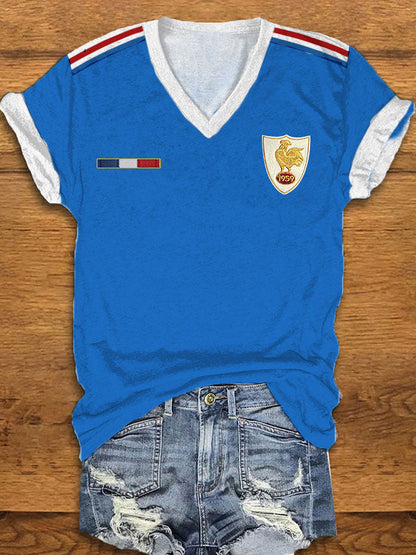 T-shirt à manches courtes France Rugby pour femme