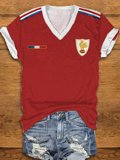 T-shirt à manches courtes France Rugby pour femme