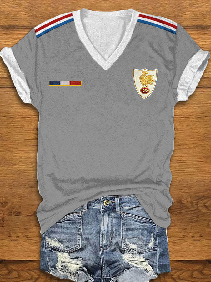 T-shirt à manches courtes France Rugby pour femme