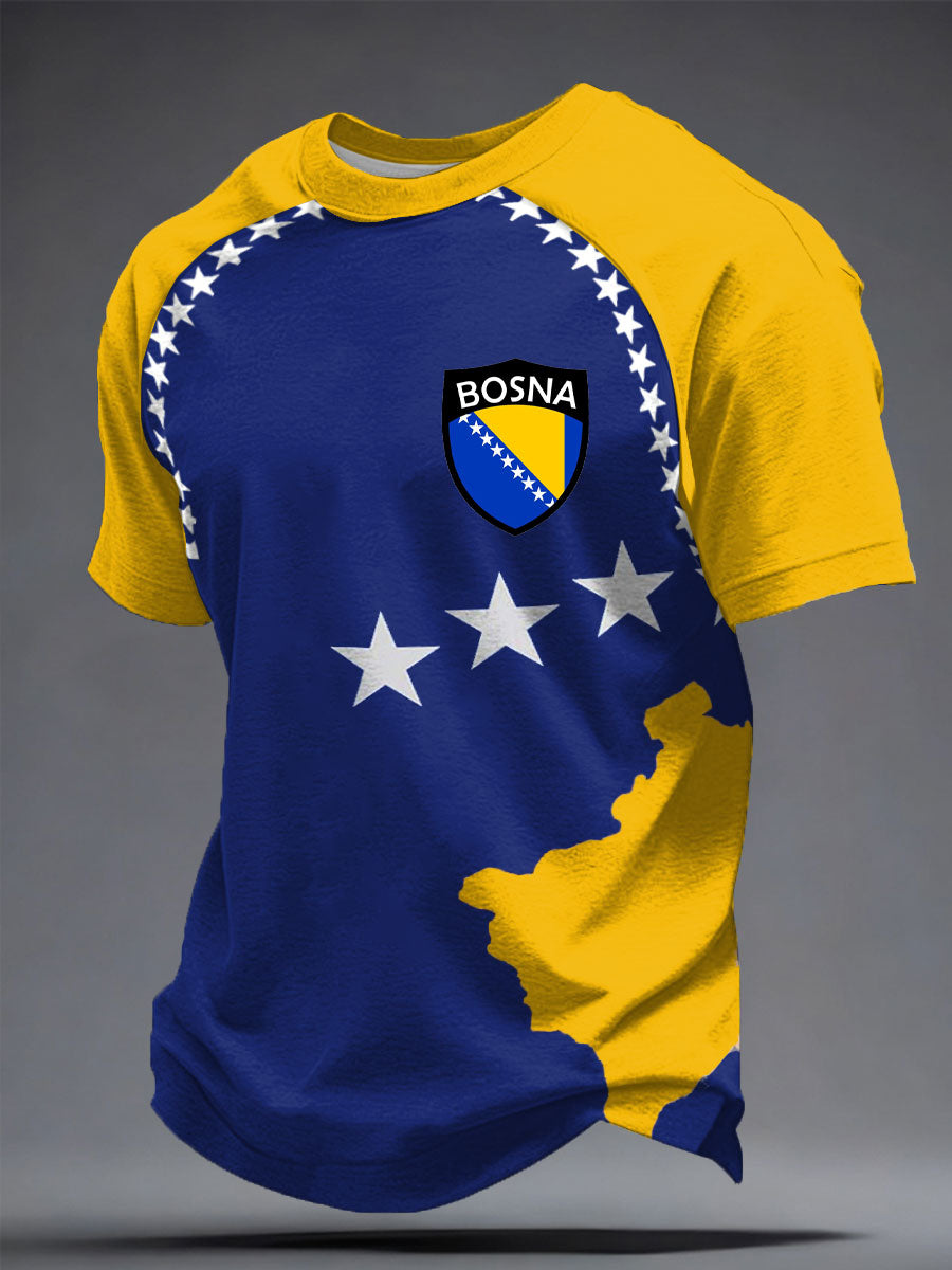 T-shirt imprimé pour hommes Bosno ZMAJEVI, motif amoureux du football