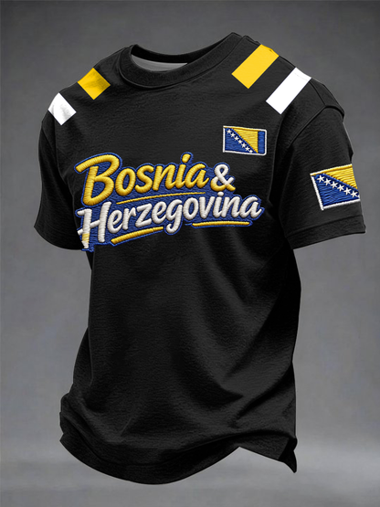 T-shirt manches courtes pour hommes, motif Bosnia ZMAJEVI, amoureux du football