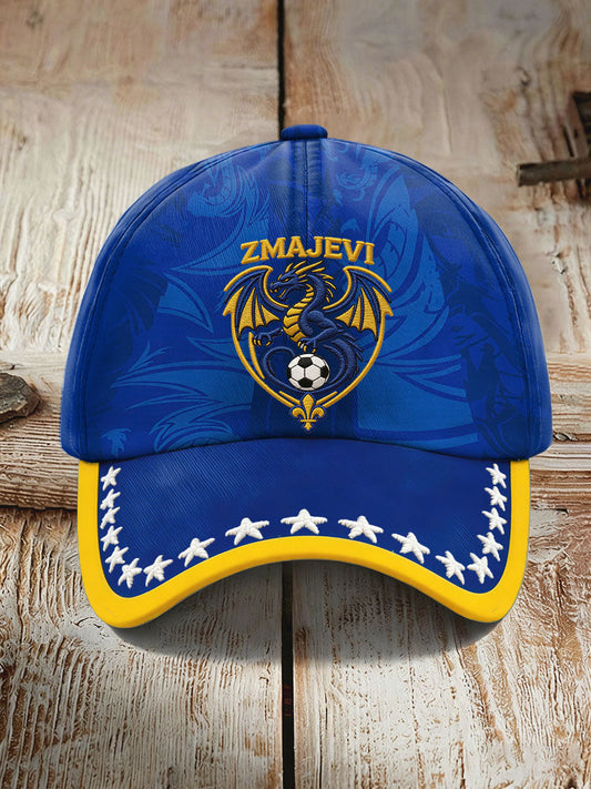 Chapeau imprimé unisexe Bosnia ZMAJEVI pour les amateurs de football