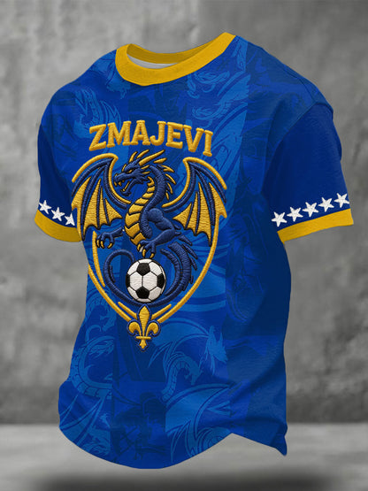T-shirt imprimé pour hommes Bosnia ZMAJEVI, passionné de football