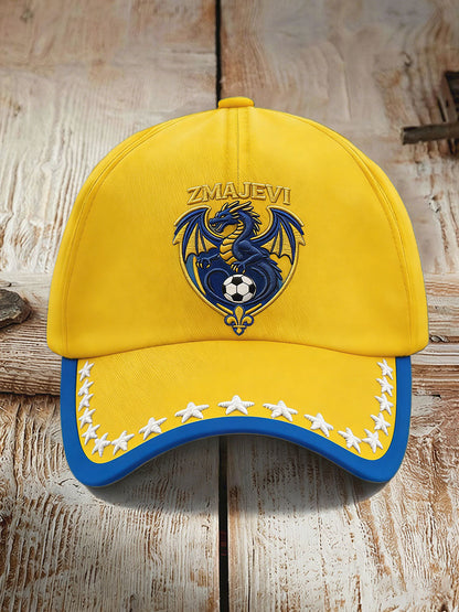 Chapeau imprimé unisexe Bosnia ZMAJEVI pour les amateurs de football