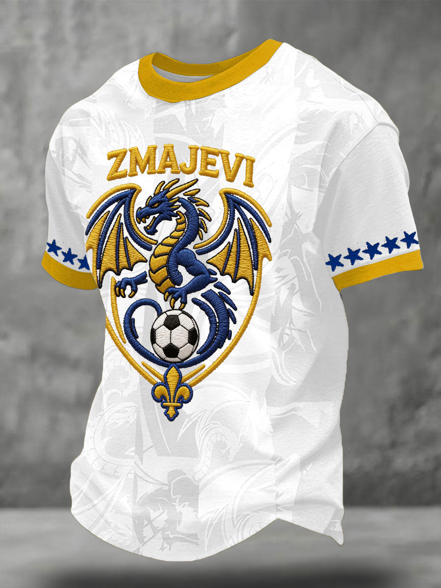T-shirt imprimé pour hommes Bosnia ZMAJEVI, passionné de football