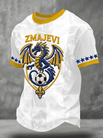 T-shirt imprimé pour hommes Bosnia ZMAJEVI, passionné de football