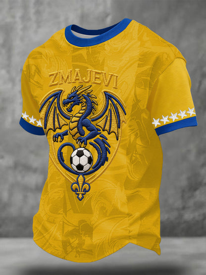 T-shirt imprimé pour hommes Bosnia ZMAJEVI, passionné de football