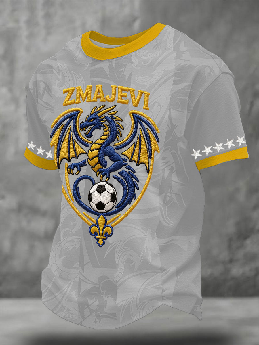 T-shirt imprimé pour hommes Bosnia ZMAJEVI, passionné de football