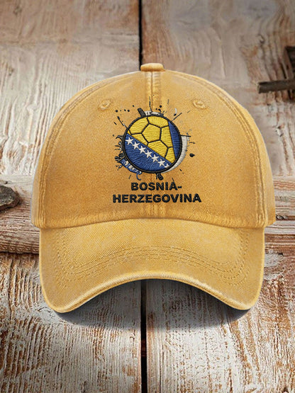 Chapeau imprimé unisexe Bosnia ZMAJEVI pour les amateurs de football