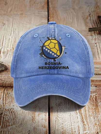 Chapeau imprimé unisexe Bosnia ZMAJEVI pour les amateurs de football