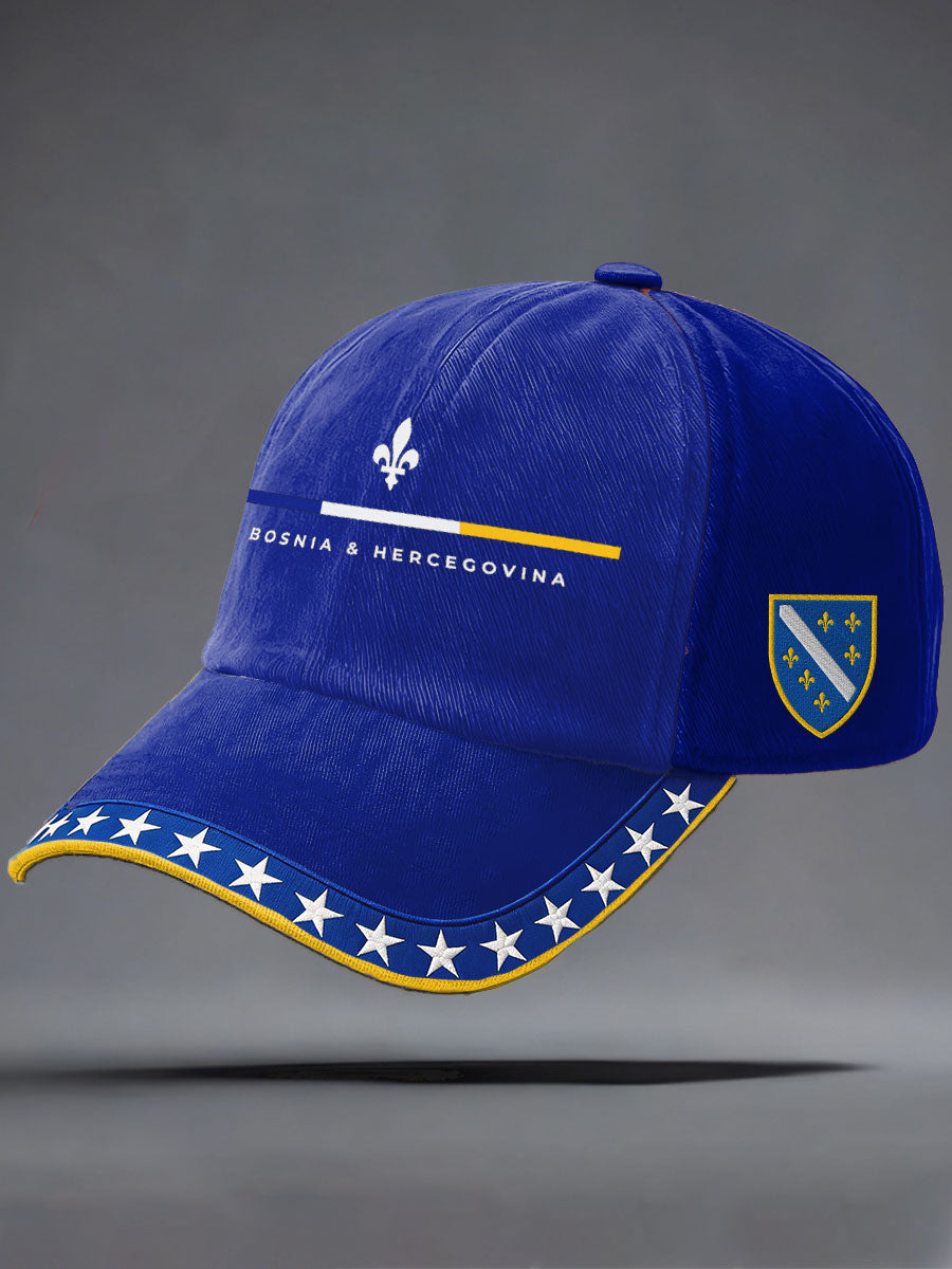 Chapeau imprimé unisexe Bosnia ZMAJEVI pour les amateurs de football