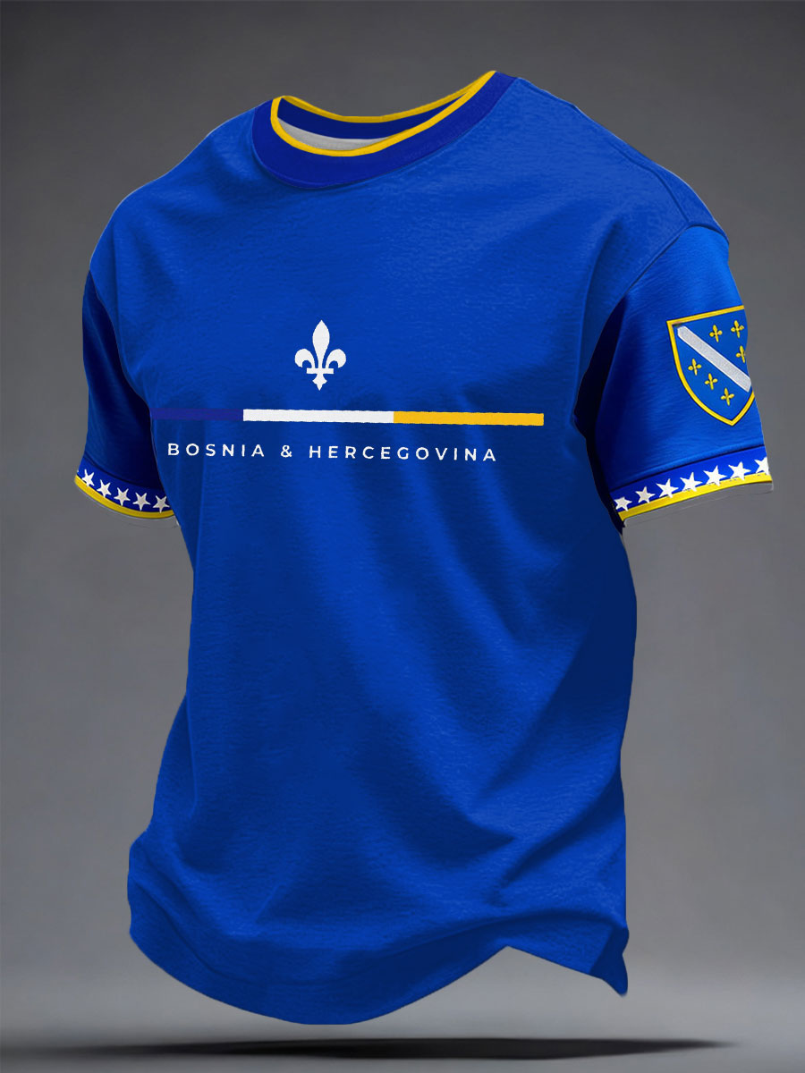T-shirt imprimé pour hommes Bosnia ZMAJEVI, passionné de football